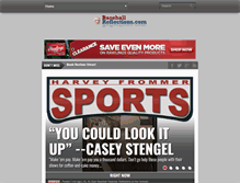 Tablet Screenshot of baseballreflections.com